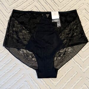 NWT Auden Black Lace Fashion Brief | S